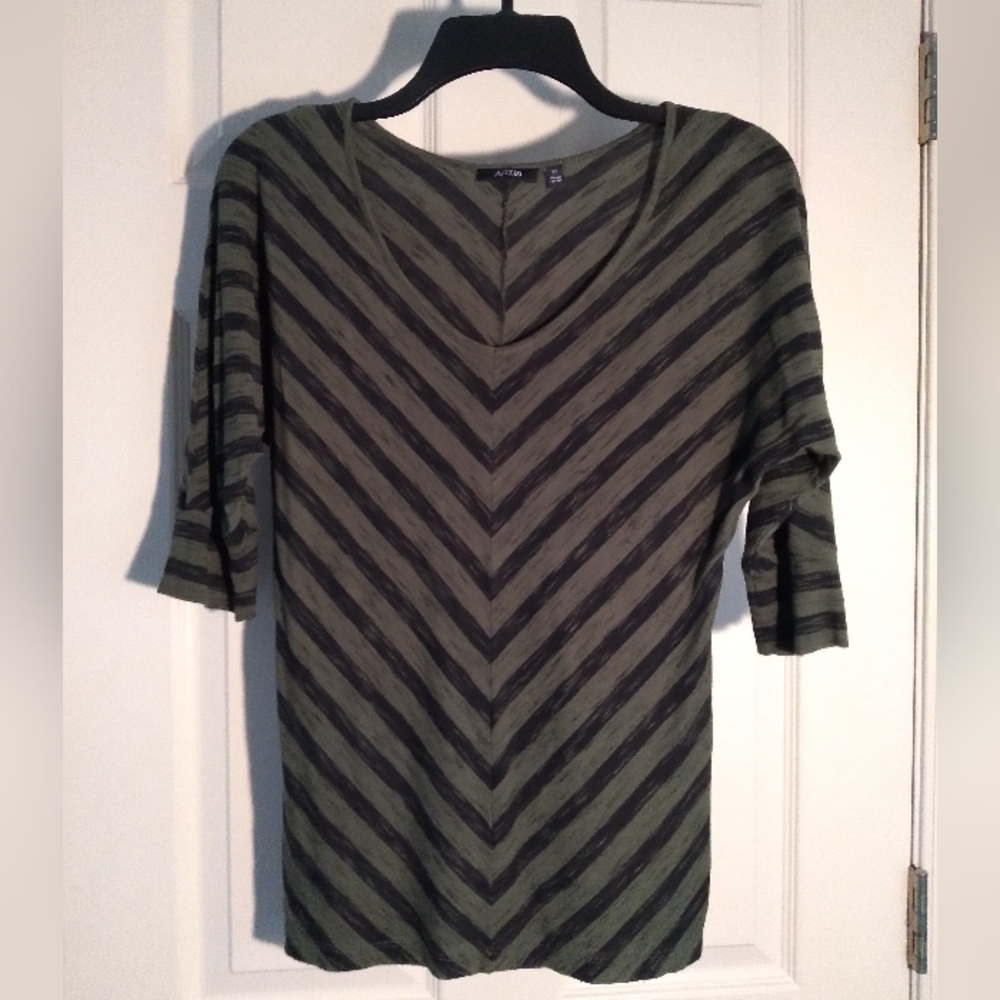 Apt. 9 Women's Top - Green/Black - Size X-Small